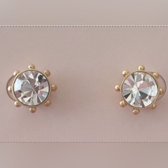 Kate Spade New York Flying Colors Clear Bezel Studs  NWT - Picture 2 of 4